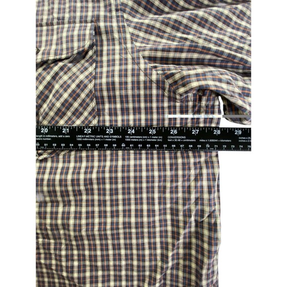 Vintage 1999 Rocawear 3XL Plaid Button Up Shirt Brown Embroidered Back Y2K R+ - Picture 11 of 15